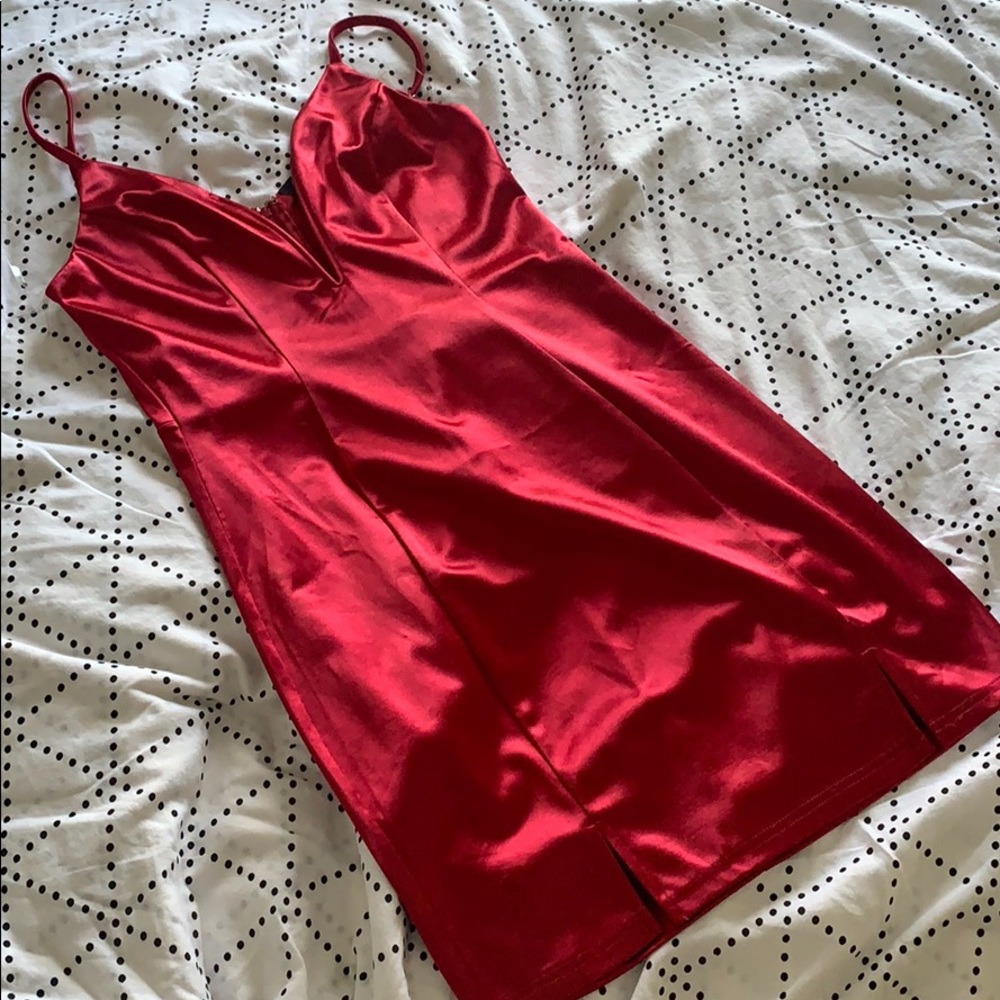 V Neck Plunged Dress